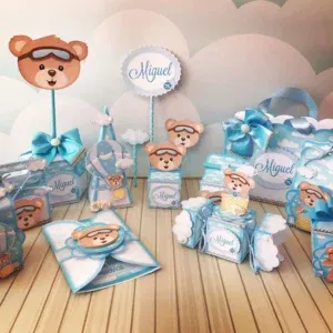 Download de arquivo de corte ursinho baloeiro. Topper, decoração, temas e festas.