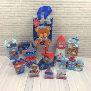 Arquivo de corte ursinho marinheiro studio. Topper, decoração, temas e festas.
