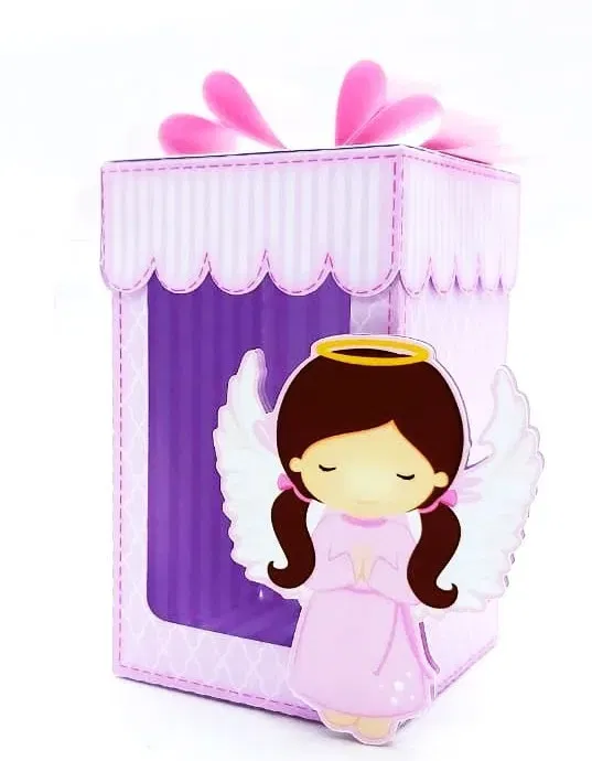 Arquivo de corte batizado rosa em Studio e PDF. Topper, decoração, temas e festas.