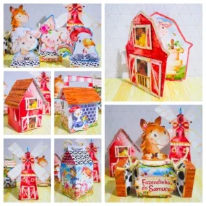 Decoração fazendinha aquarela luxo. Topper, temas, festas e arquivo de corte.