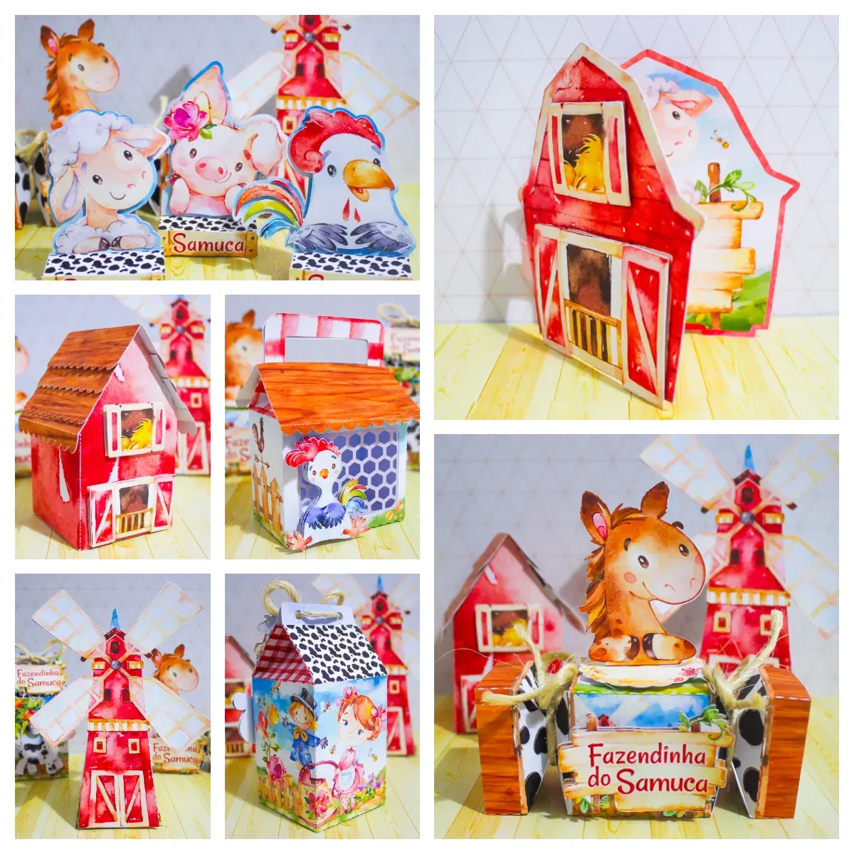 Decoração fazendinha aquarela luxo. Topper, temas, festas e arquivo de corte.