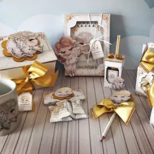 Decoração de mesa batizado em Studio, Png e Pdf. Topper, temas, festas e arquivo de corte.