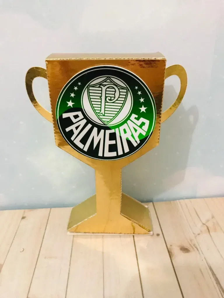 Download de arquivo de corte para centro de mesa Palmeiras. Topper e festas.