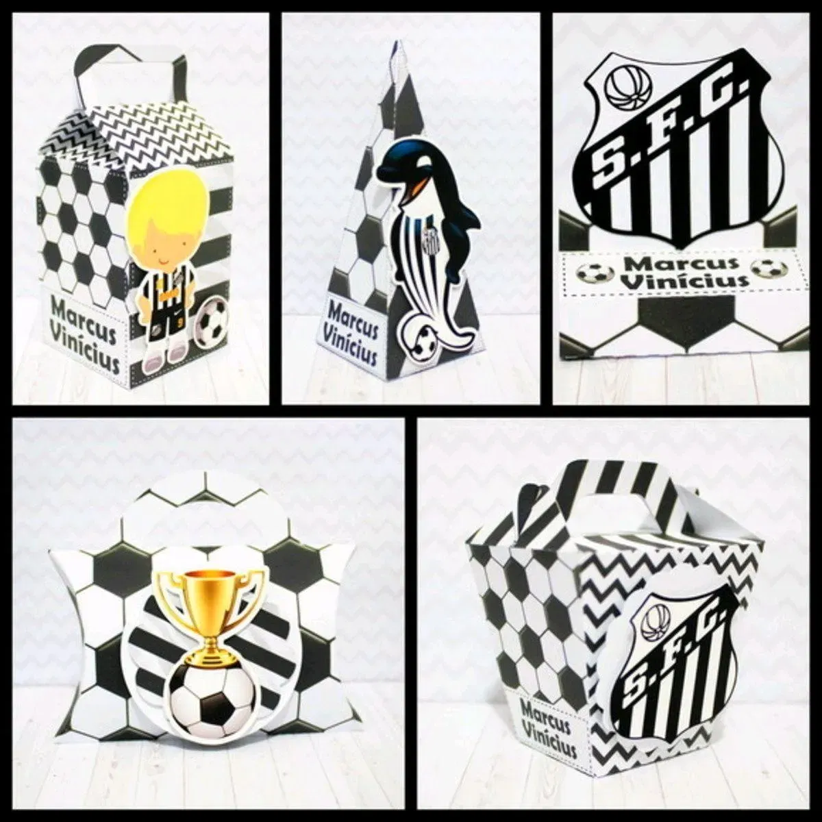 Kit profissional de centro de mesa Santos. Arquivo de corte, topper e festas.