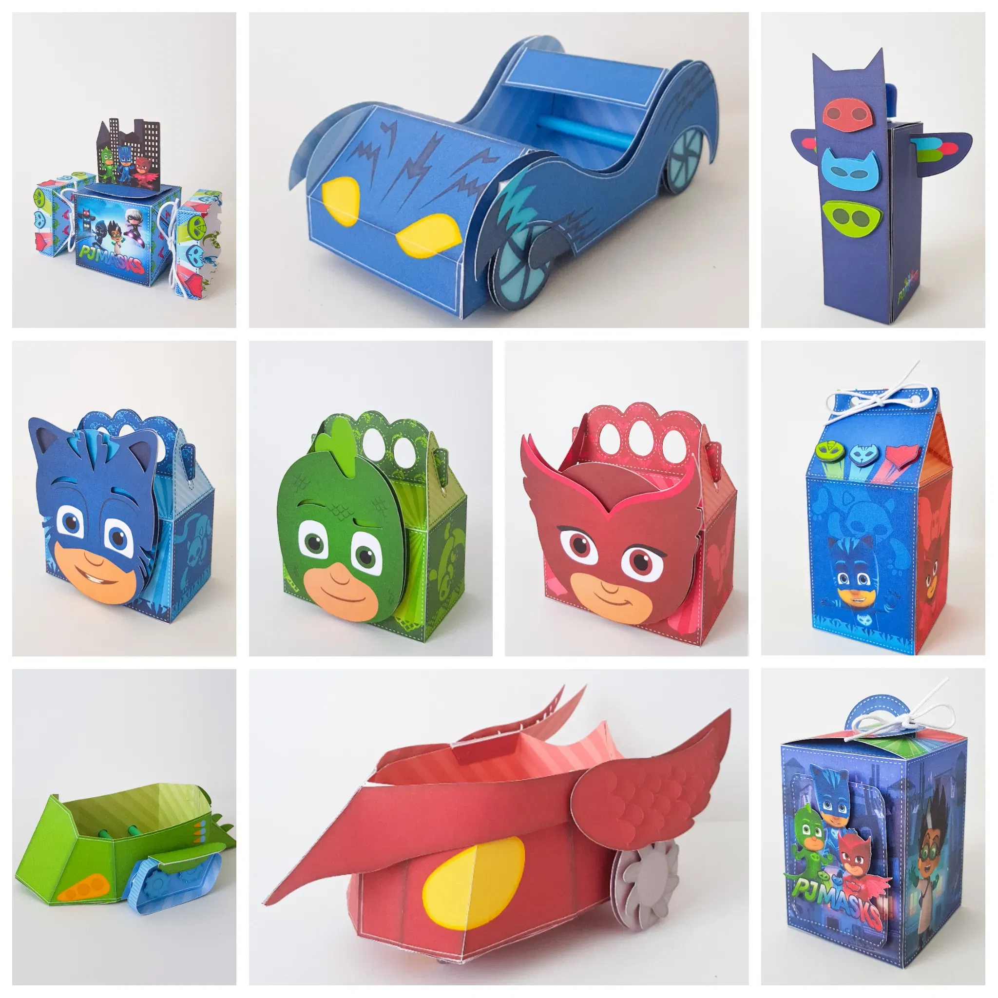 Arquivo de corte centro de mesa Pj Masks em Studio e Pdf. Decoração, topper, temas e festas.
