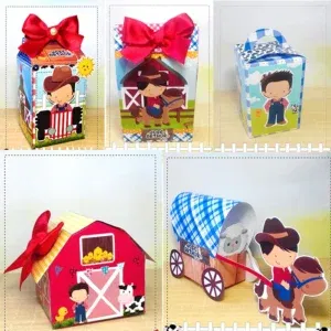 Centro de mesa fazendinha luxo silhouette studio. Topper, temas, festas e topper.