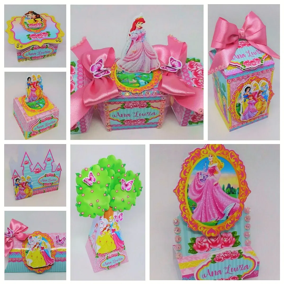 Decoração Princesas Disney otimizada no Studio. Arquivo de corte, topper e festas.