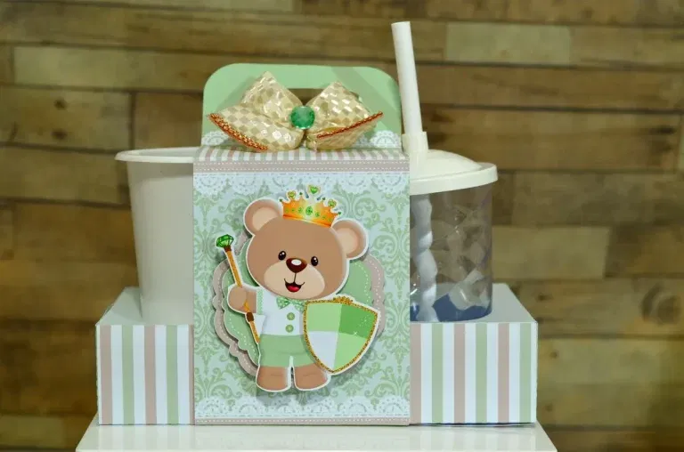 Decoração aniversário ursinho príncipe para imprimir e cortar. Topper, temas, festas e arquivo de corte.