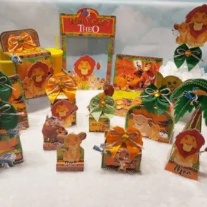 Decoração aniversário Rei Leão para imprimir e cortar. Topper, temas, festas e arquivo de corte.