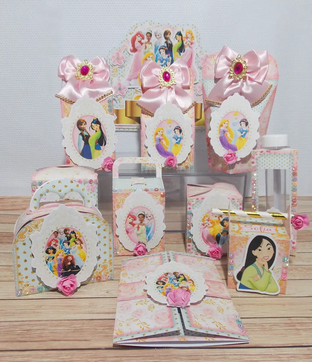 Decoração Princesas Disney para imprimir e cortar. Topper, temas e festas.