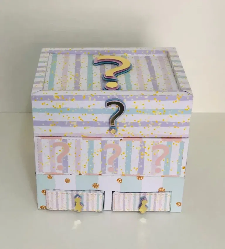 Kit profissional decoração festa na caixa chá revelação. Topper, temas, festas e topper.