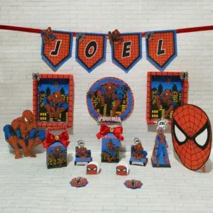 Moldes de decoração Homem Aranha para fazer em casa. Topper, temas e festas.