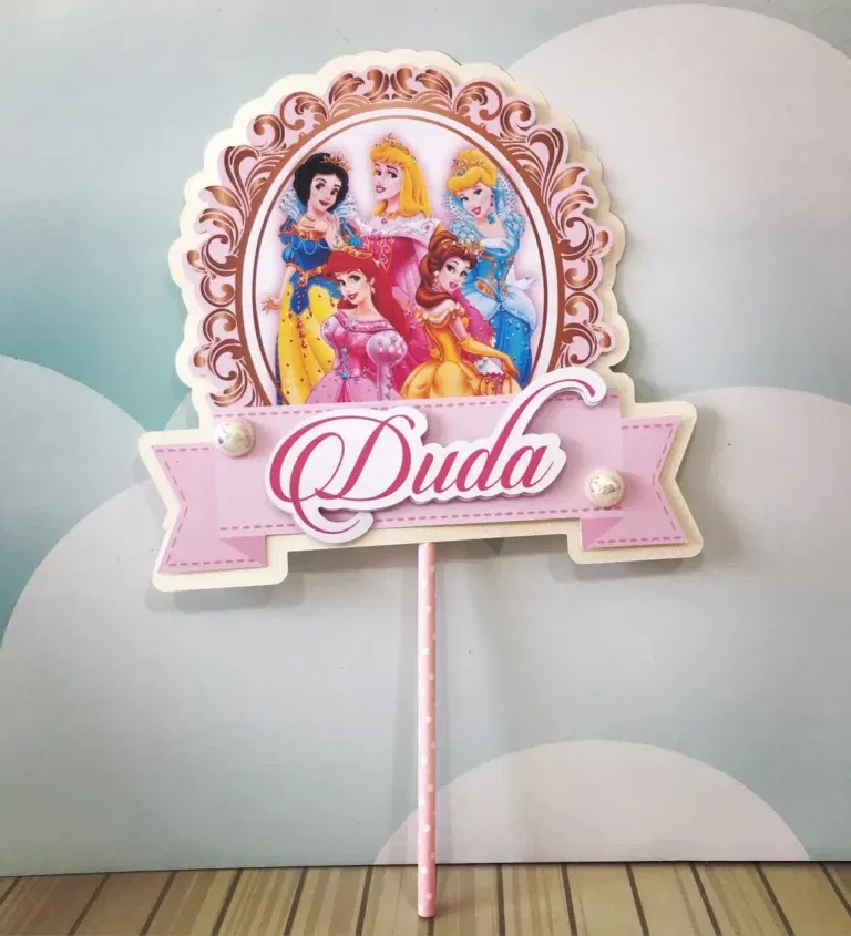 Moldes de decoração Princesas Disney para fazer em casa. Arquivo de corte, topper e festas.