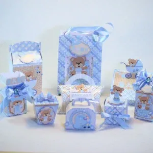 Decoracao cha de bebe menino silhouette studio. Topper, temas, festas e arquivo de corte.