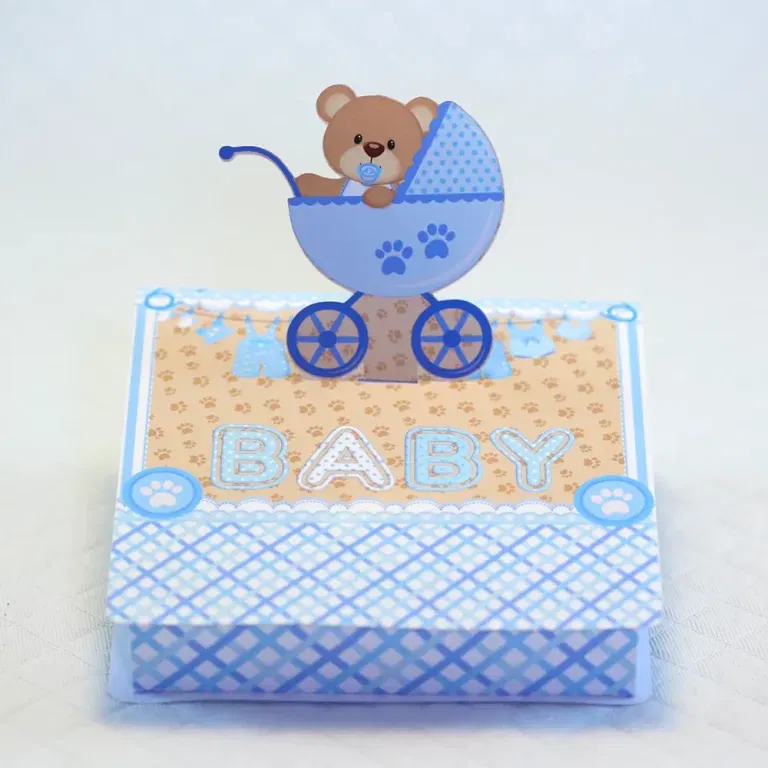 Download arquivo de corte Silhouette chá de bebe menino. Topper, decoração, temas e festas.