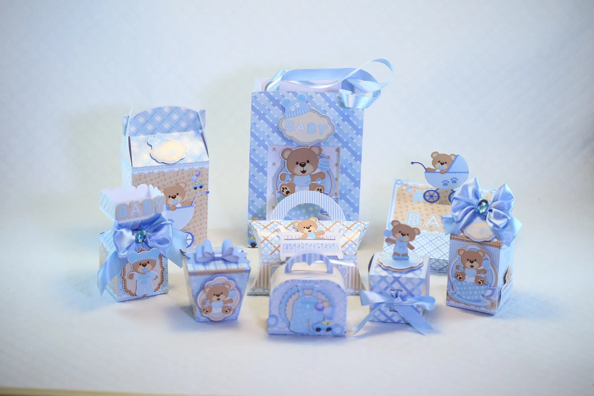 Decoracao cha de bebe menino silhouette studio. Topper, temas, festas e arquivo de corte.