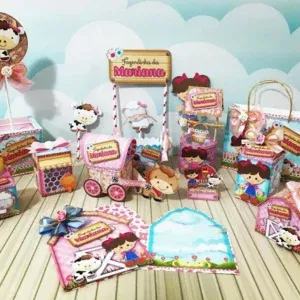 Decoração da festa da fazendinha studio, png e pdf. Topper, temas, festas e topper.