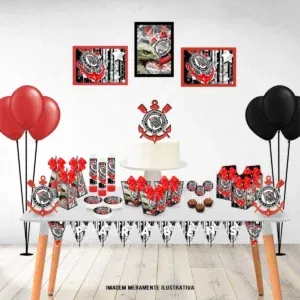 Decoração de aniversário Corinthians em Studio. Temas, topper e festas.