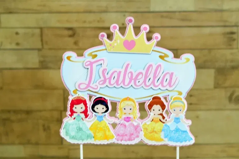 Download de arquivo de corte Princesas Disney para aniversário. Topper, decoração e temas.