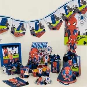 Decoração de aniversário Homem Aranha para imprimir e cortar. Topper, temas e festas.