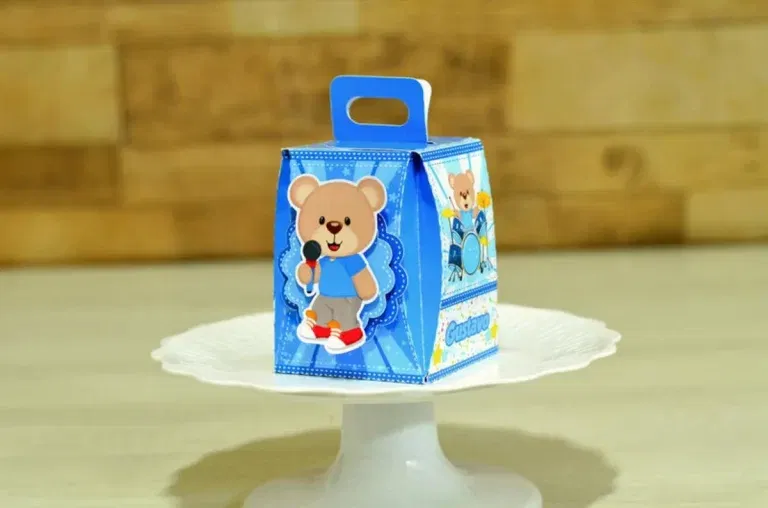 Decoração de festa ursinho popstar studio e pdf. Topper, temas, festas e arquivo de corte.