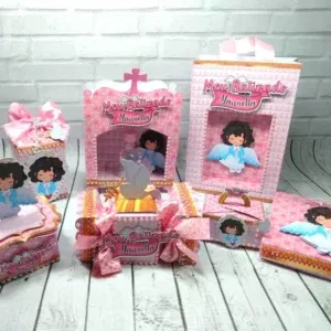 Decoração de mesa batizado para imprimir e cortar. Topper, temas, festas e arquivo de corte.