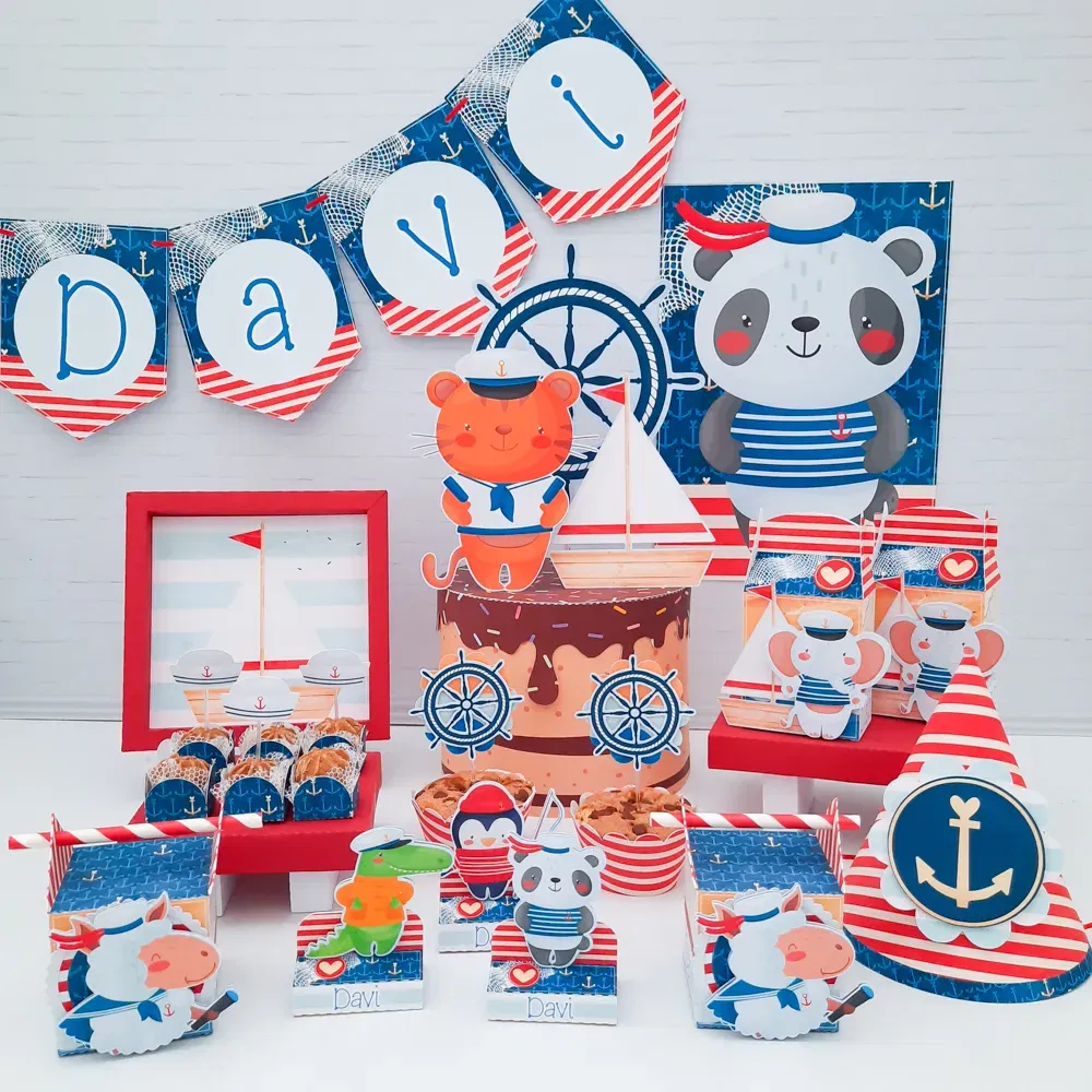 Download de arquivo de corte ursinho marinheiro simples. Topper, decoração, temas e festas.