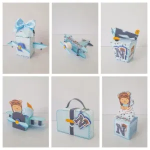 Decoracao festa urso aviador studio, png e pdf. Topper, temas, festas e arquivo de corte.