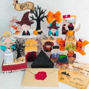 Decoração harry potter para imprimir studio e pdf. Topper, temas, festas e topper.