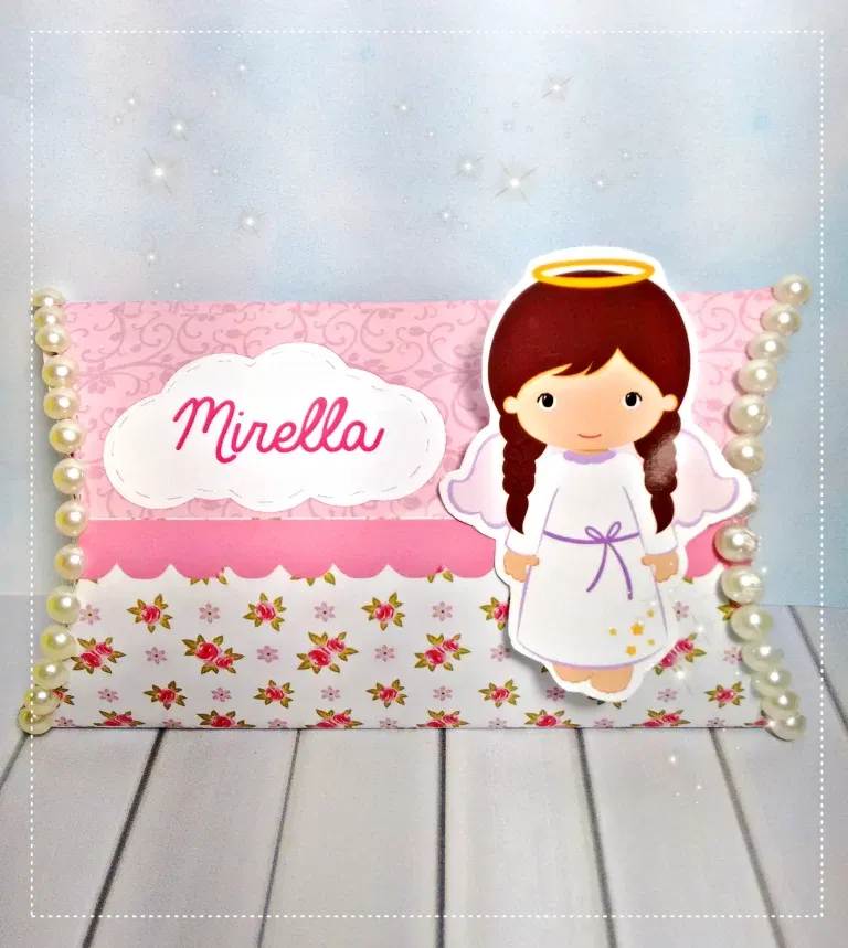 Kit decoração rápida batizado menina Studio. Topper, temas, festas e arquivo de corte.