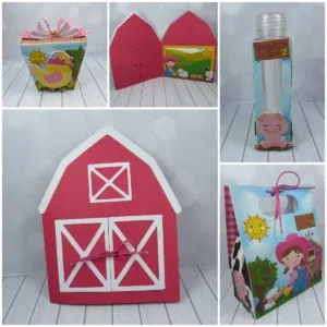 Download de arquivo de corte fazendinha menina. Topper, decoração, festas.