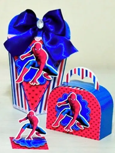 Moldes de decoração infantil Homem Aranha para Studio. Topper, temas e festas.