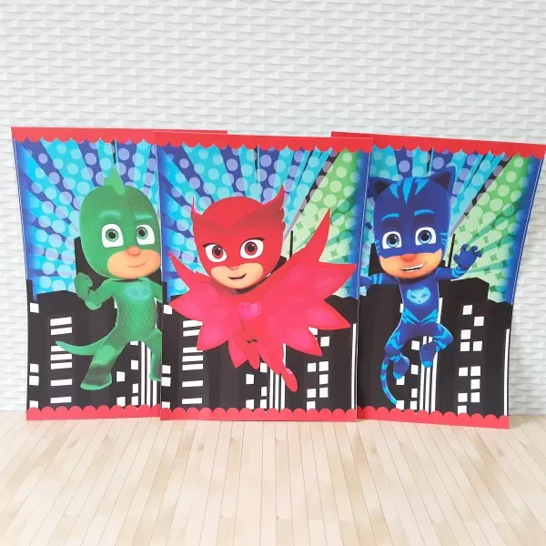 Decoração simples Pj Masks em Studio e Pdf. Topper, temas, festas e arquivo de corte.