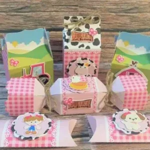 Festa fazendinha rosa simples silhouette studio. Topper, temas, festas e topper.