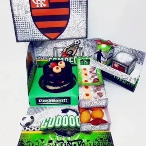 Download de arquivo de corte festa na caixa Flamengo. Decoração, topper e festas.