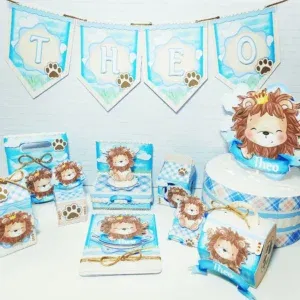 Arquivo de corte leãozinho baby em Studio e PDF. Decoração, topper, temas e festas.