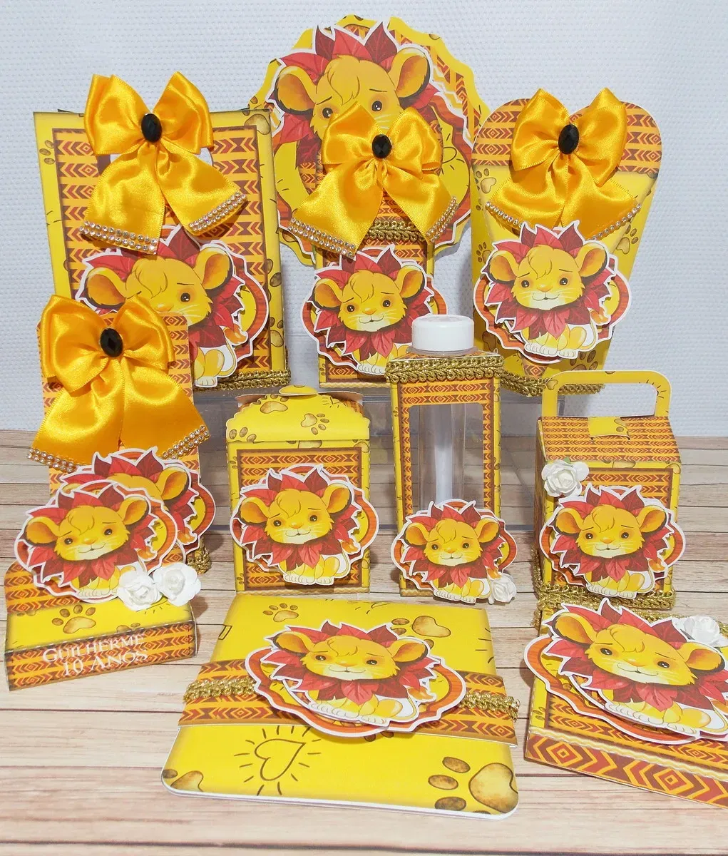 Decoração leãozinho para imprimir e cortar. Topper, temas, festas e arquivo de corte.