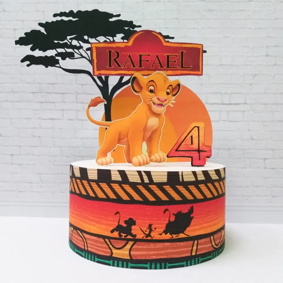 Decoração Rei Leão para imprimir e cortar. Topper, temas, festas e arquivo de corte.