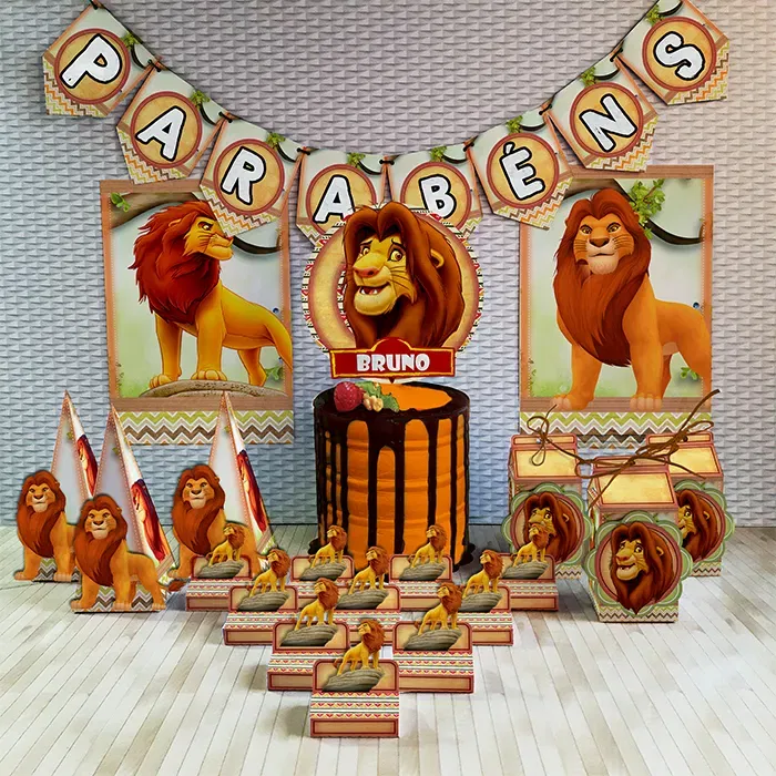 Kit Rei Leao Tema Aniversario