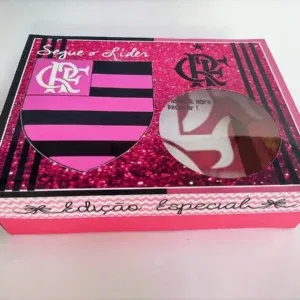 Arquivo de corte Mini Confeiteiro Flamengo Rosa em Studio. Decoração, temas, topper e festas.