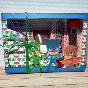 Arquivo de corte kit mini confeiteiro Pj Masks em Studio e Pdf. Topper, decoração, temas e festas.