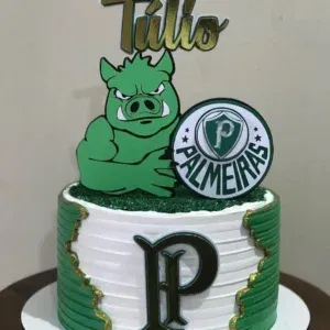Arquivo de corte de topper de bolo do Palmeiras para Silhouette Studio. Decoração, temas e festas.