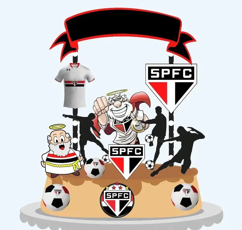 São Paulo FC arquivo de corte para topo de bolo.