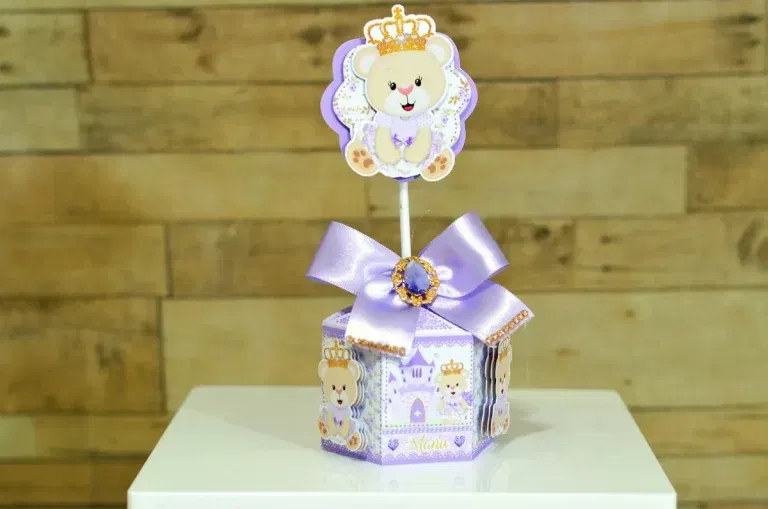 Tema aniversario de ursinha princesa studio e pdf. Topper, decoração, temas e festas.