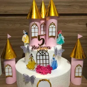 Arquivo de corte de topo de bolo Princesas Disney para Silhouette Studio. Topper, decoração, temas e festas.