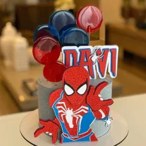 Arquivo de corte de topo de bolo Homem Aranha infantil para Silhouette Studio. Topper, decoração, temas e festas.
