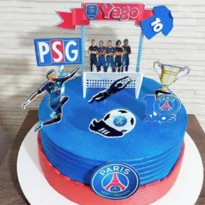 Arquivo de corte de topo de bolo Paris Saint Germain em Studio. Topper, decoração, temas e festas.