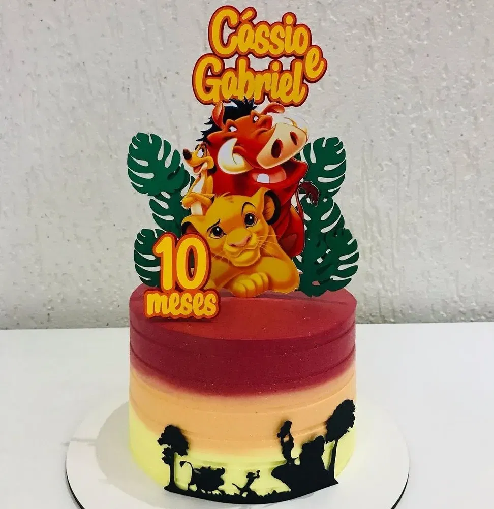 Topo de Bolo Rei Leao Para Editar Studio