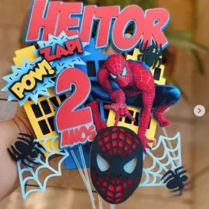 Arquivo de corte de topo de bolo Homem Aranha para Silhouette Studio. Topper, decoração, temas e festas.