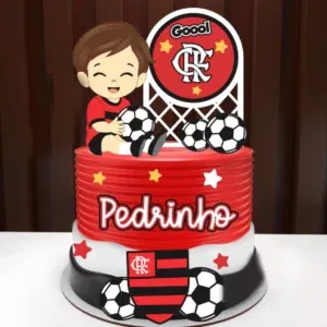 Arquivo de corte de topo de bolo do Flamengo para Silhouette Studio. Topper, decoração e festas.